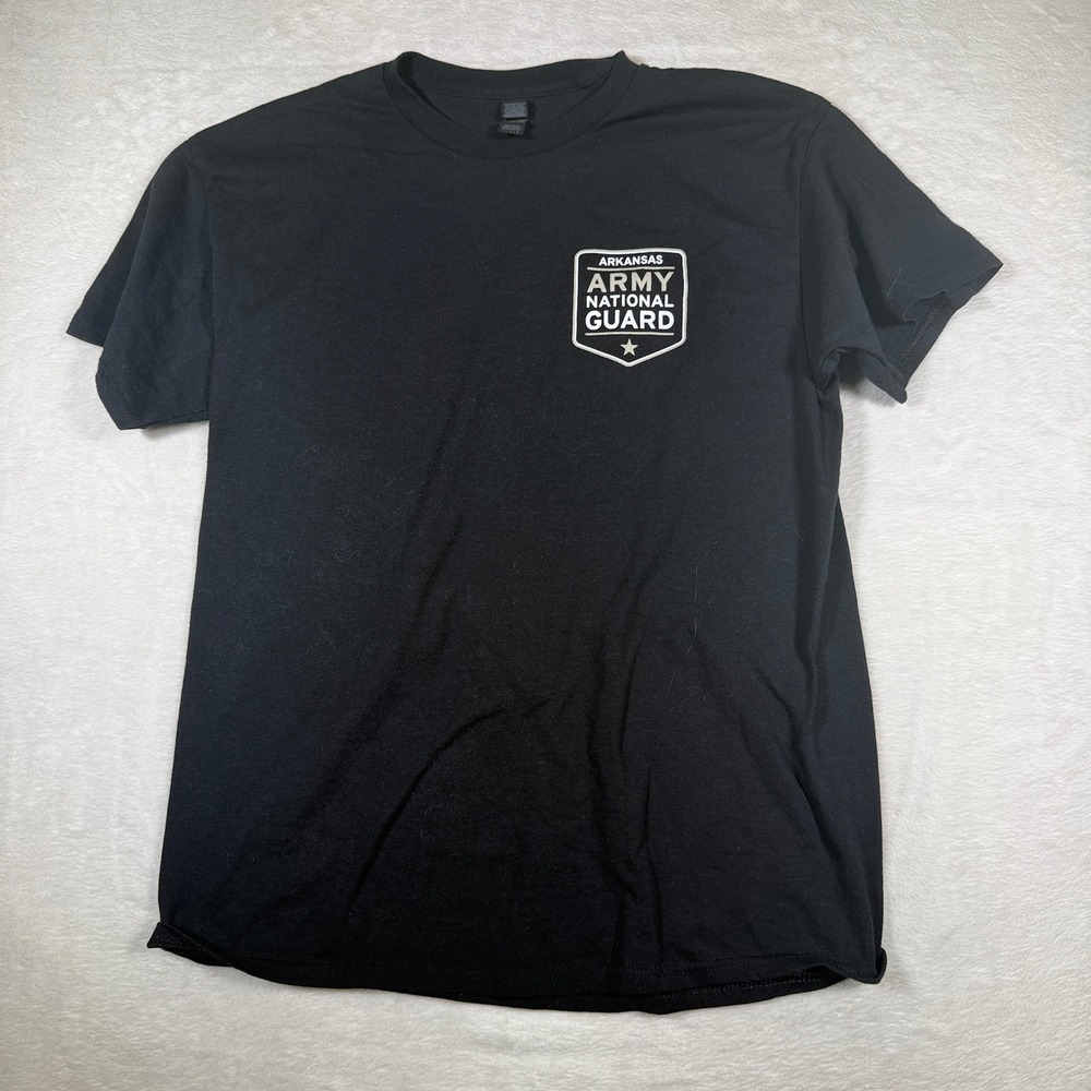 Arkansas‎ Army National Guard Black Graphic T Shirt Size Large